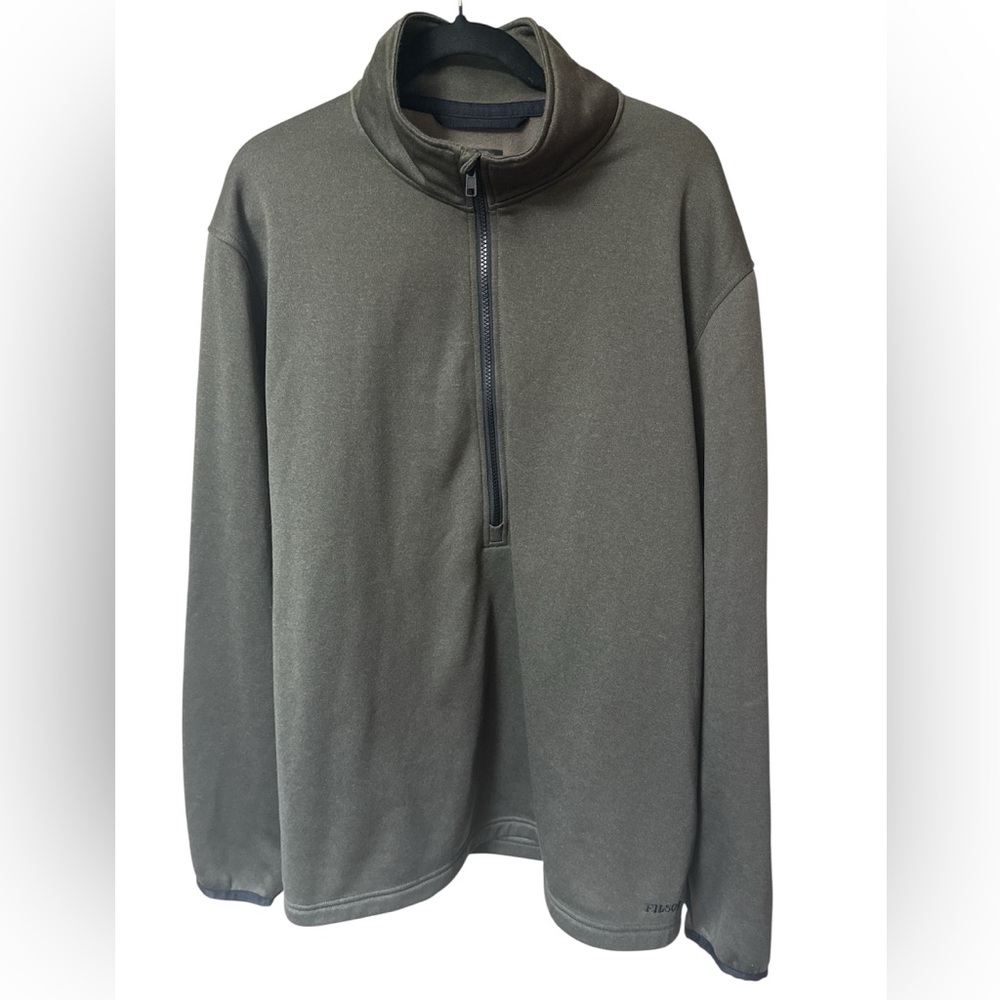 Filson Trapper Creek Polartec Fleece 1/4 Zip Pullover Orca Gray Outdoor Men’s XL